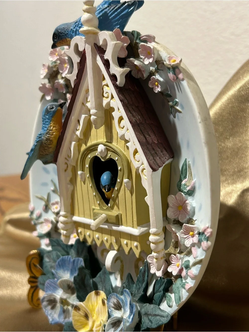 The Bradford Exchange Vintage Blue, Yellow & White Birdhouse Wall Art